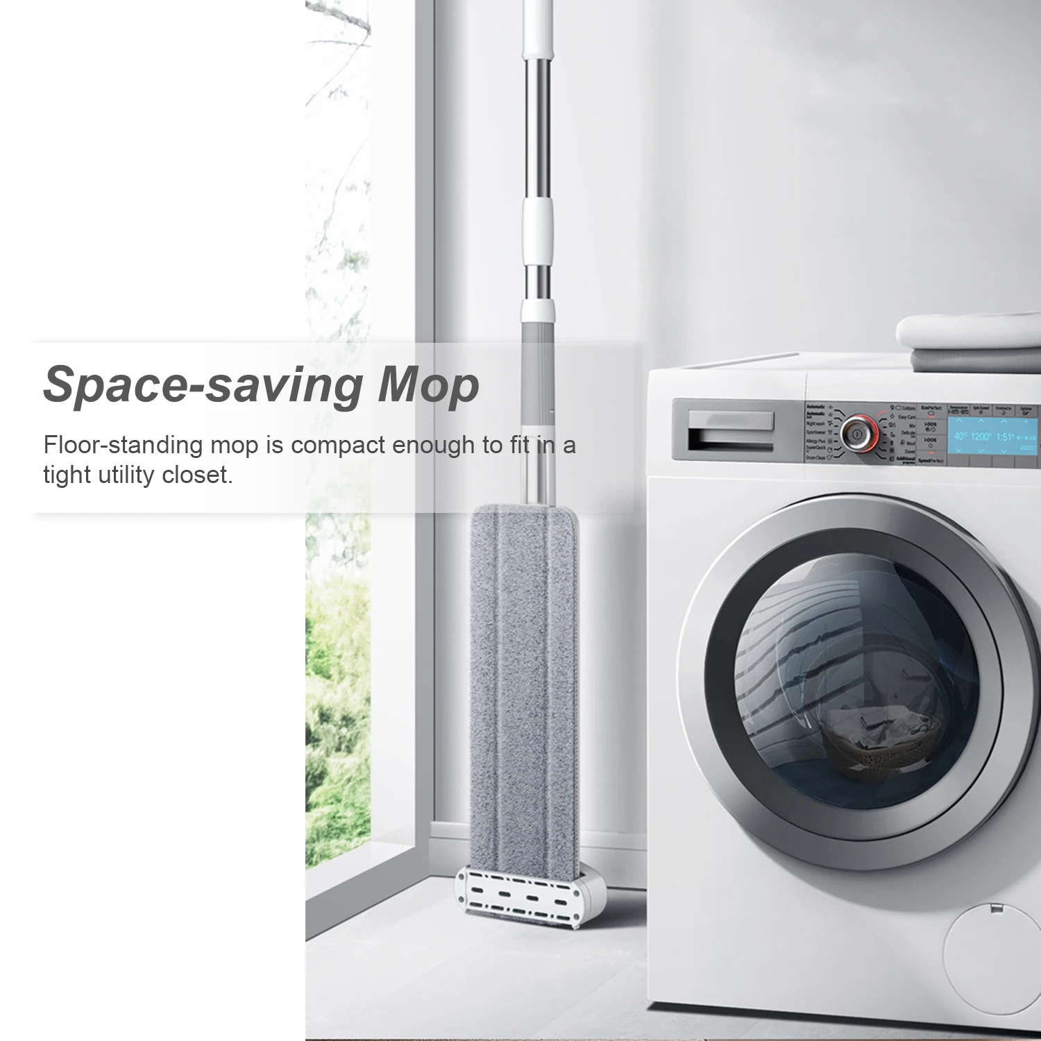 Швабра для пола из микрофибры многоразовая моющаяся насадка сухой и влажной