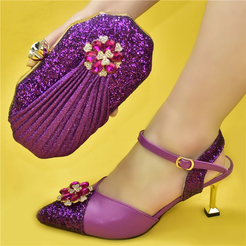 

doershow good price African Wedding Shoes and Bag Set Italian Shoes with Matching Bags Nigerian Women party! SPU1-9