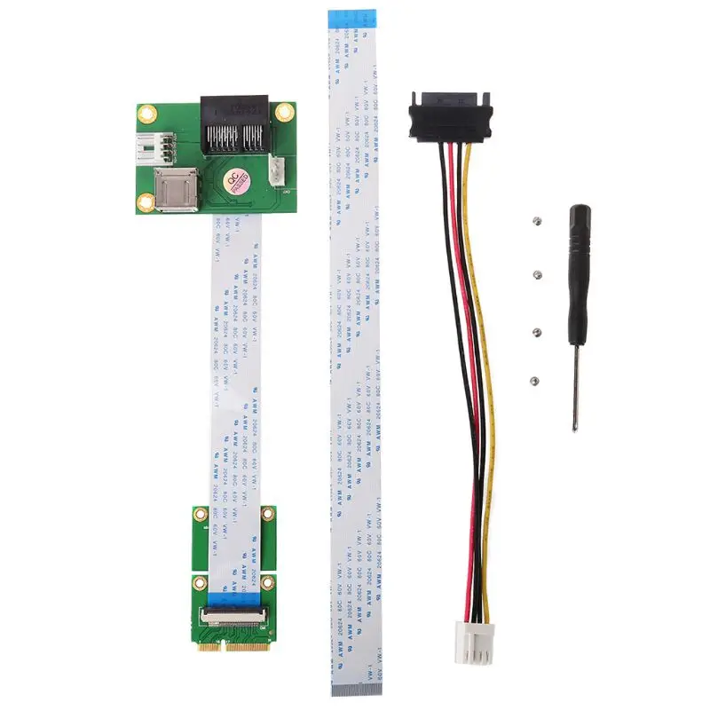 Mini PCIE к PCI E Express X1 + USB переходная карта с кабелем FFC высокоскоростной разъем сделай