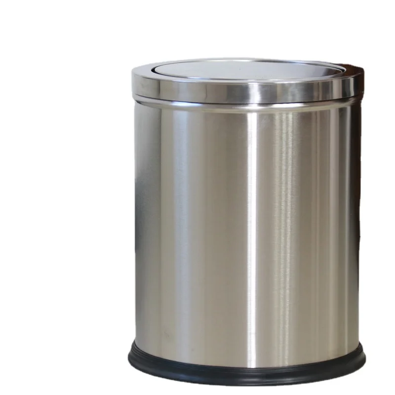 Stainless Steel Trash Can Wastebasket Home Office Storage Kitchen Trash Can Garbage Container Cubo De Basura Storage Supplies