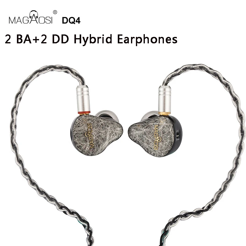 

MAGAOSI DQ4 2BA + 2DD Hybrid Earphone In Ear Monitors Professional Noise Cancelling Music Earbuds Mmcx Detachable Cable