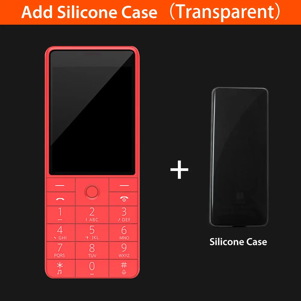 Add Silicone Case Xiaomi QIN 1S 4G сетевой Wifi 1480mAH BT 4,2 голосовой инфракрасный пульт дистанционного управления с двумя sim-картами - Цвет: Add Silicone Case