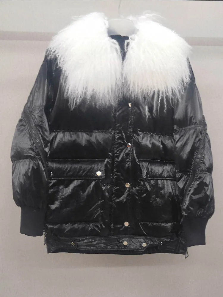 2019 зимняя женская куртка из натурального меха пальто Лисьего свободное короткое