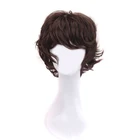 Мужская Лолита, короткие коричневые волосы, повседневные синтетические волосы, модный мужской термостойкий стиль, Хэллоуин, искусственный волос + шапочка для парика