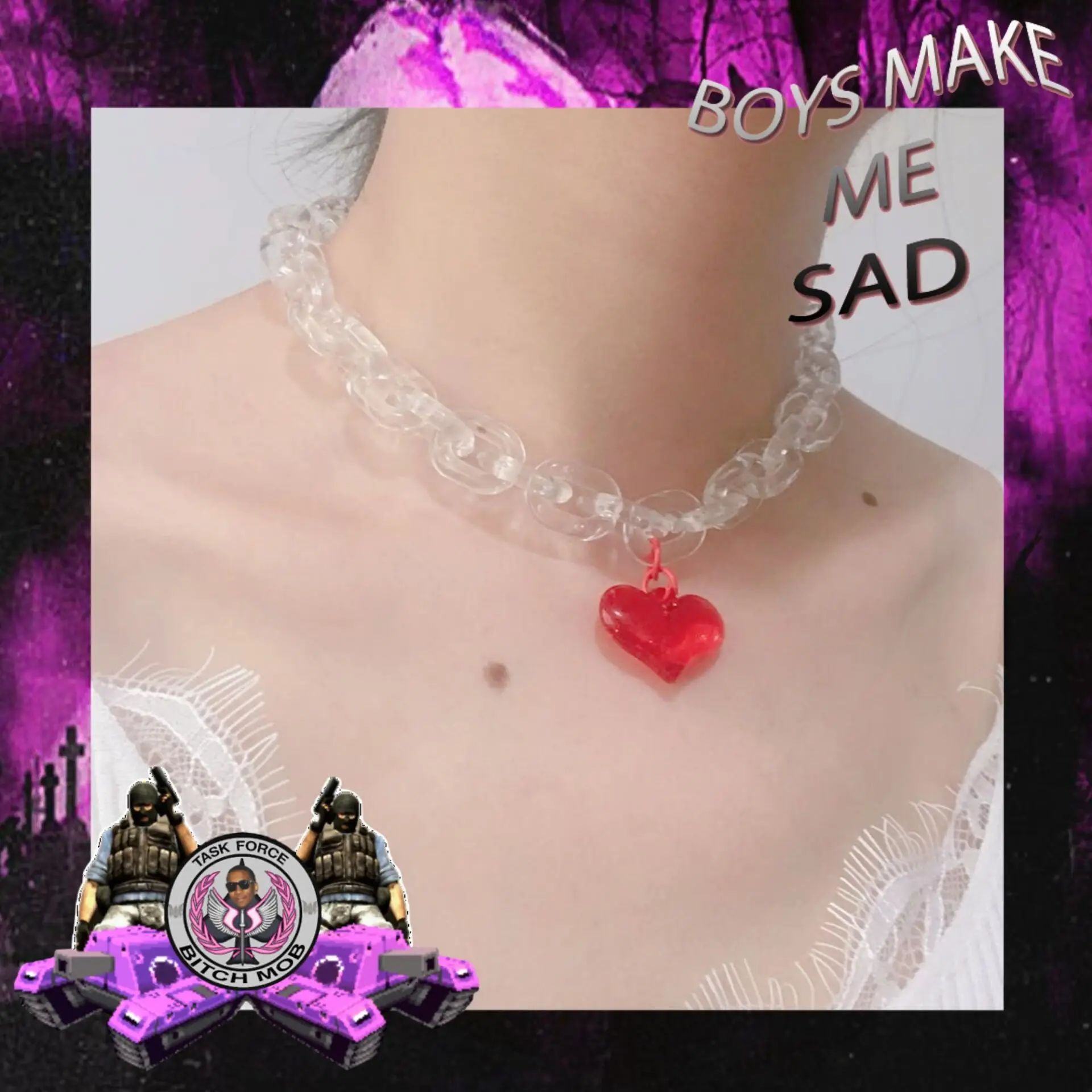 

Cute Heart Pacifier Transparent Chain Colorful Acrylic Pendant Necklace For Women Girl Unique Lovely Geometric Choker Necklace