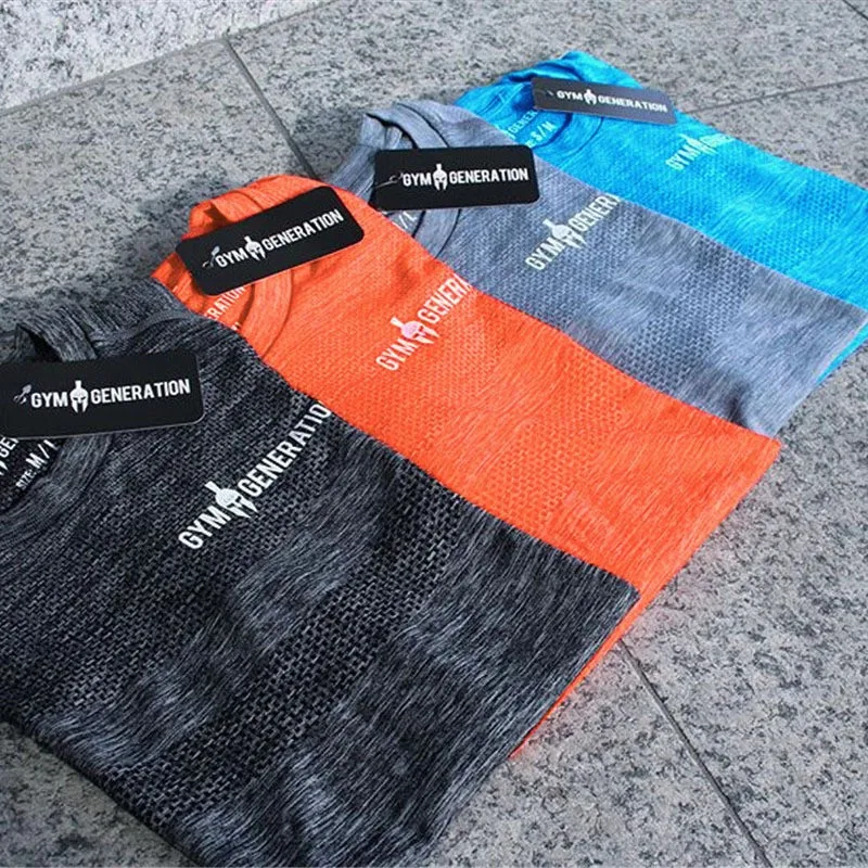 

2021 New Quick Dry Running T-shirt Fitness Tight Short Sleeve T-Shirts men Compression T-shirt Sport Shirt Men Gym T Shirt 3XL
