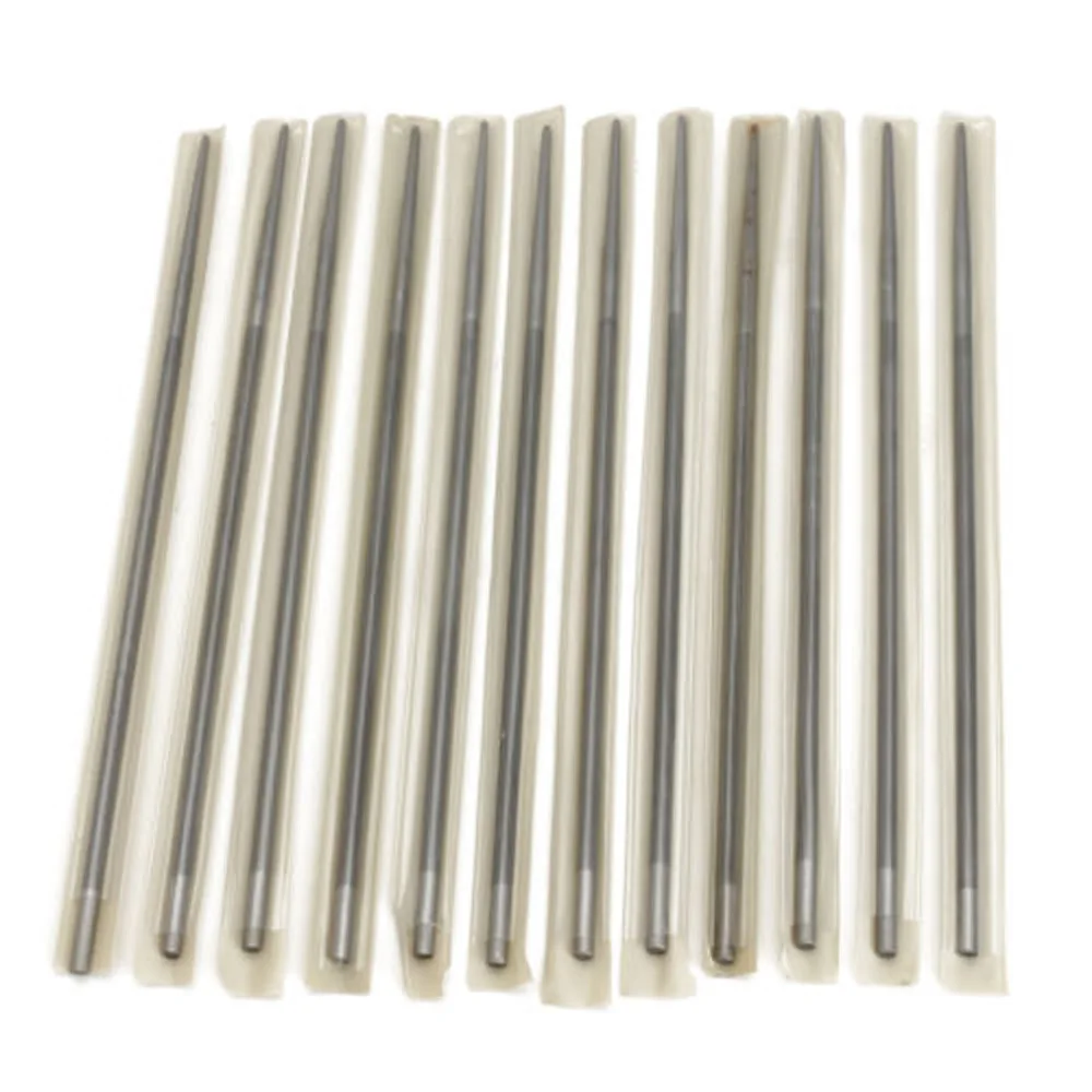 

12pcs 3/16 4.8mm Cross Section Shape Round Chainsaw Files Filing For Woodwork