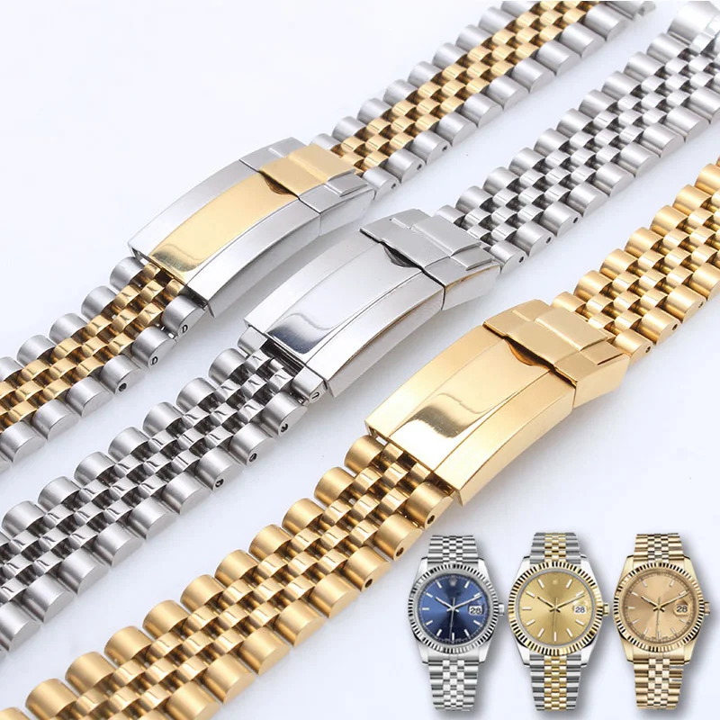 

Hight Quality Watchbands For Rolex OYSTERPERTUAL GMT DATEJUST Metal Strap Watch Accessories Stainless Steel Watch Bracelet Chain