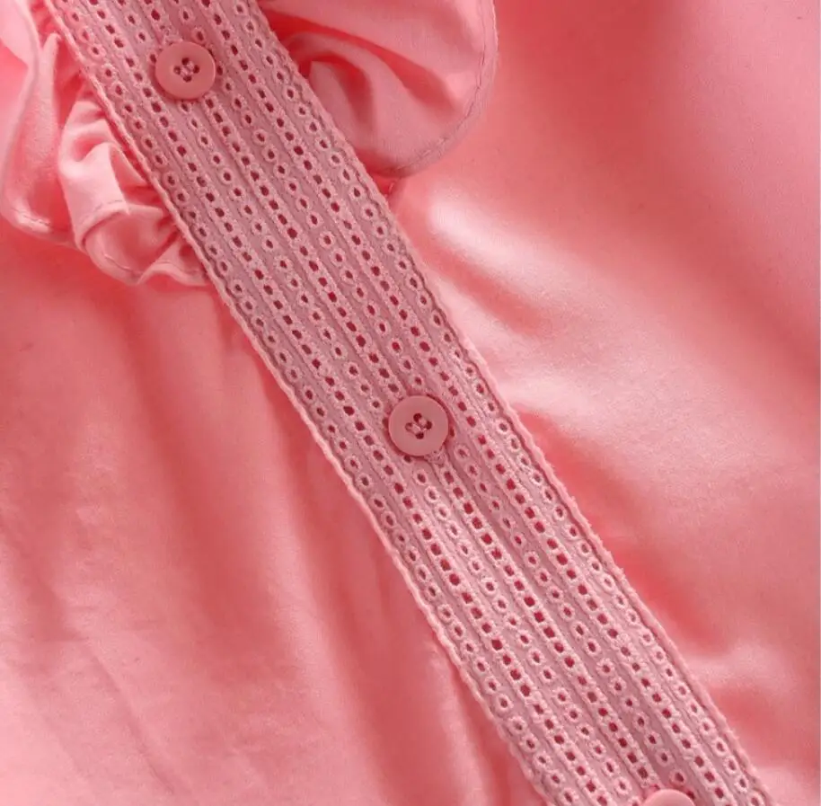 Женская блузка с длинным рукавом и оборками весна-осень | одежда