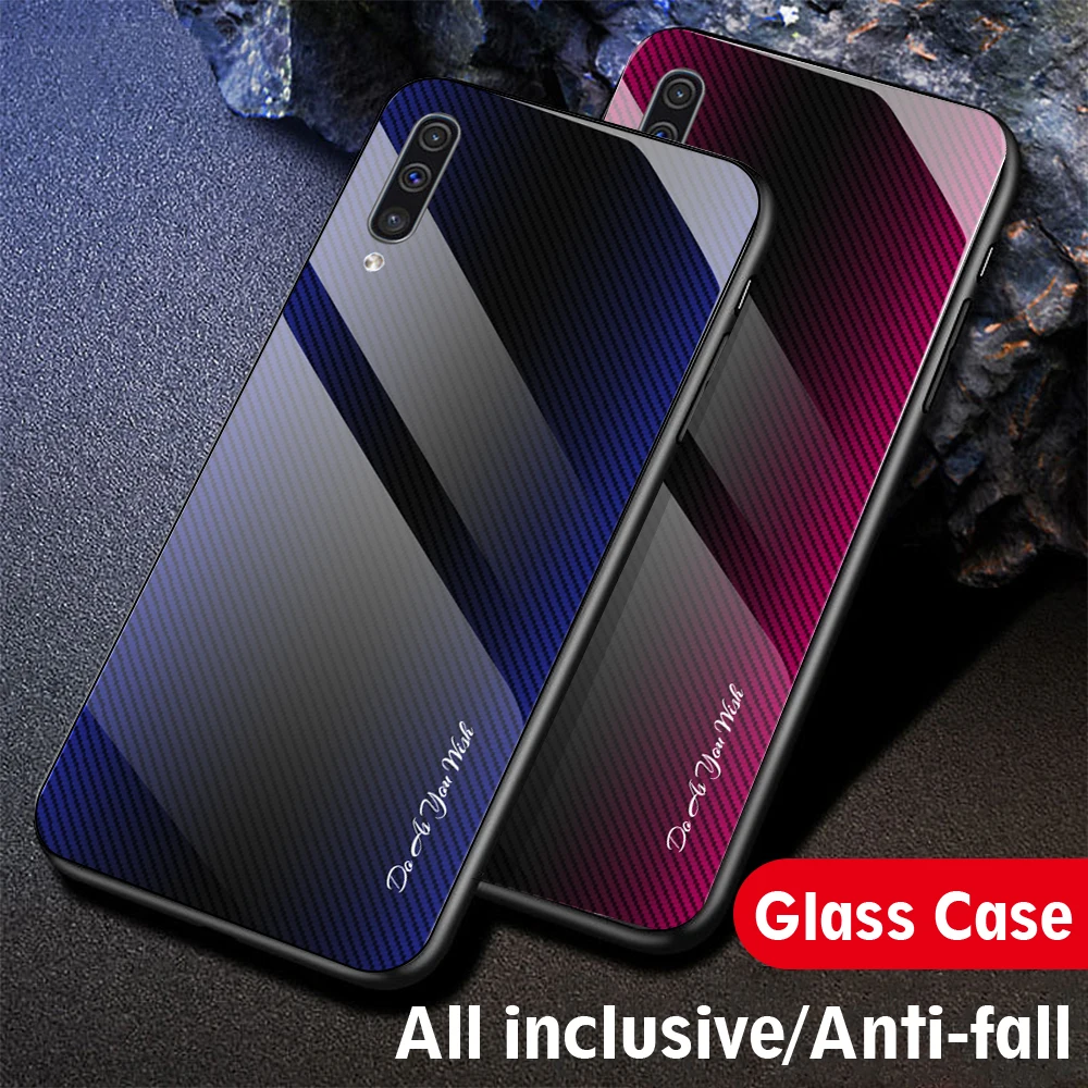 Зеркальный текстурный чехол для телефона из закаленного стекла Samsung Galaxy Note 8 9 Note10