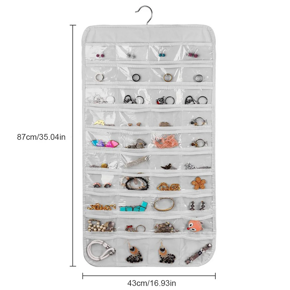 

Bracelet Earring Jewelry Hanging Accessories Double Sided Display Wardrobe Organizer Storage C9C090J54