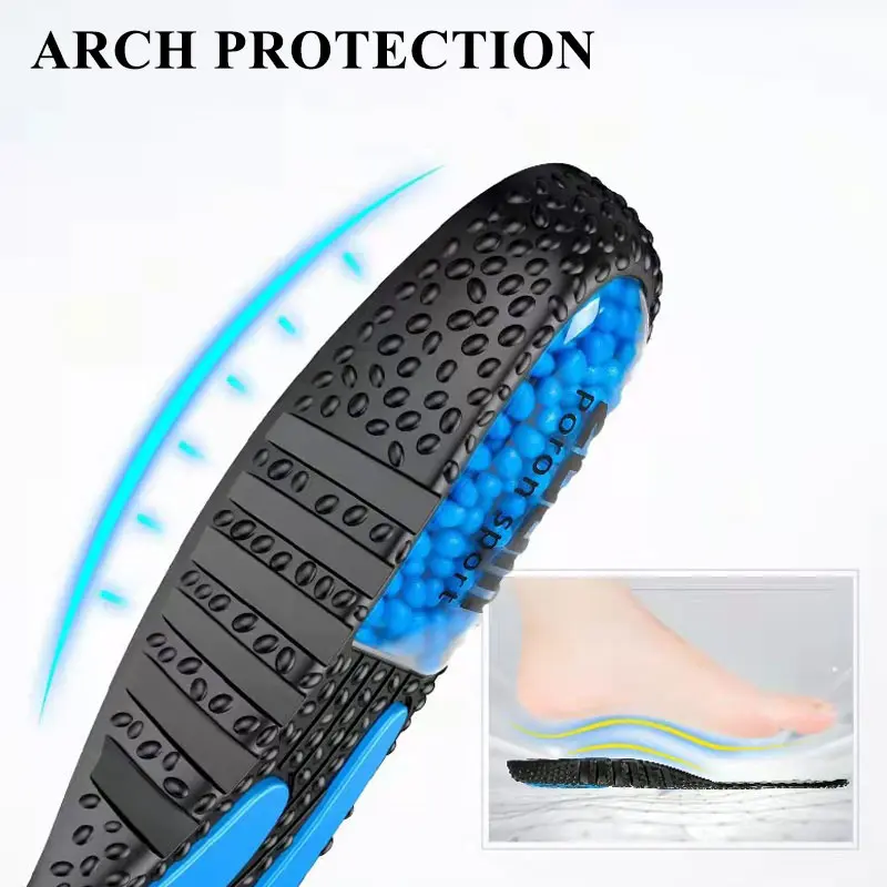 Arch Support Sports Shoes Insoles ZOOM Cushioning PORON Forefoot Shock Absorption Cushion Inserts Basketball Shoe Pad Men Women
