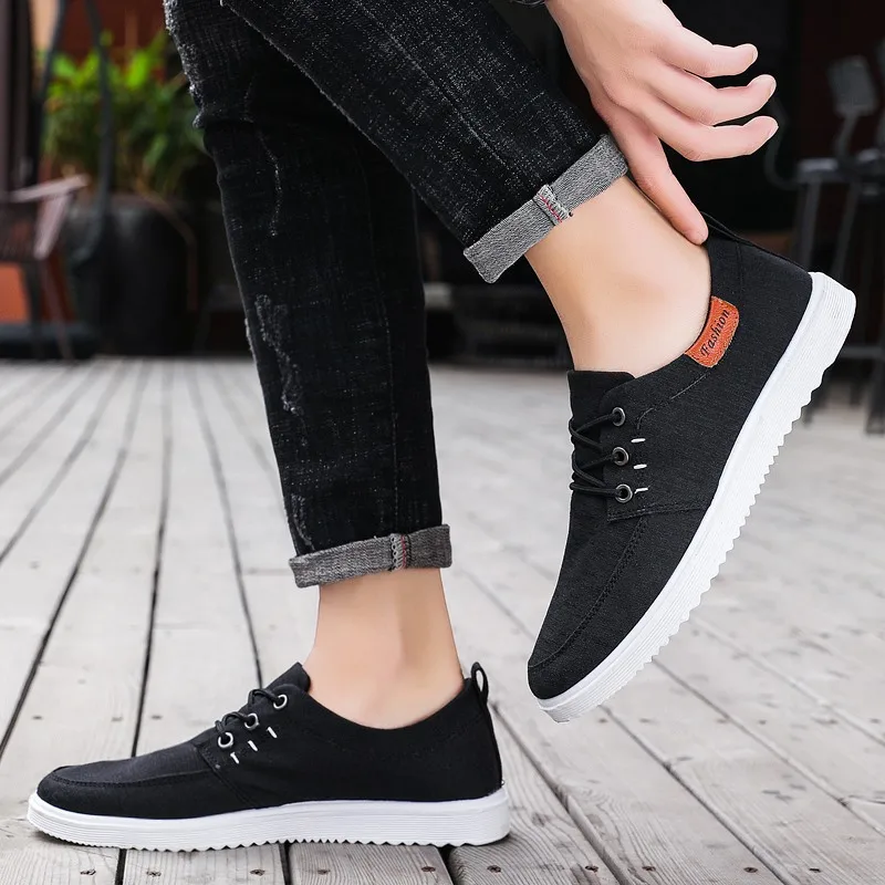 

Fashion Blue Shoes Men Casual Shoes Basic Lace up Driving Shoes black Men Trainers Breathable Sneakers Zapatillas Hombre