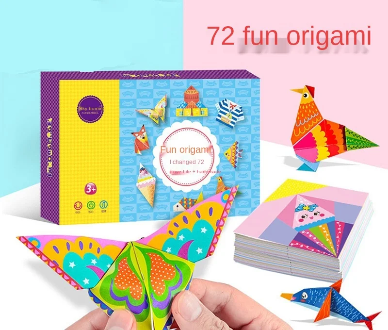 

152Pcs/set DIY Educational Origami Paper Cutting Book Crafts Children Handmade Toys Kindergarten Fun Puzzle Baby Kids Toy Gifts
