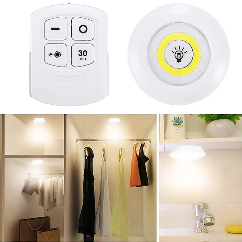 Беспроводной светодиодный светильник с дистанционным управлением 3/6 шт. ночник