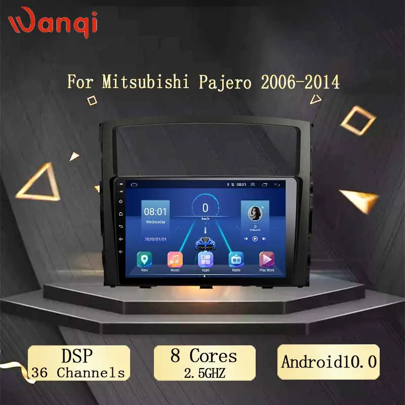 9 дюймов 2.5D сенсорный Экран Android 10 0 автомобильный DVD GPS навигации для Mitsubishi Pajero 2006