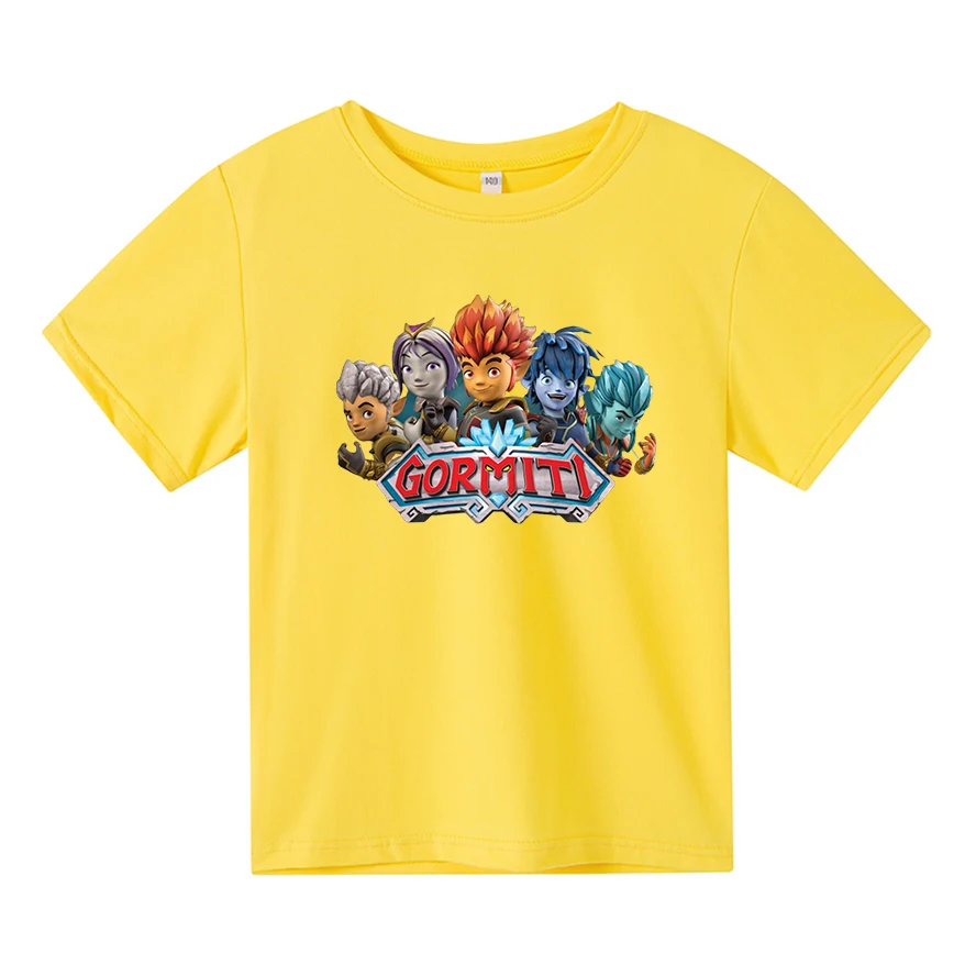 

Summer Children's Clothing Gormiti Games Children's Clothing Boys and Girls T-shirts Baby Clothes With Cotton Round Neck