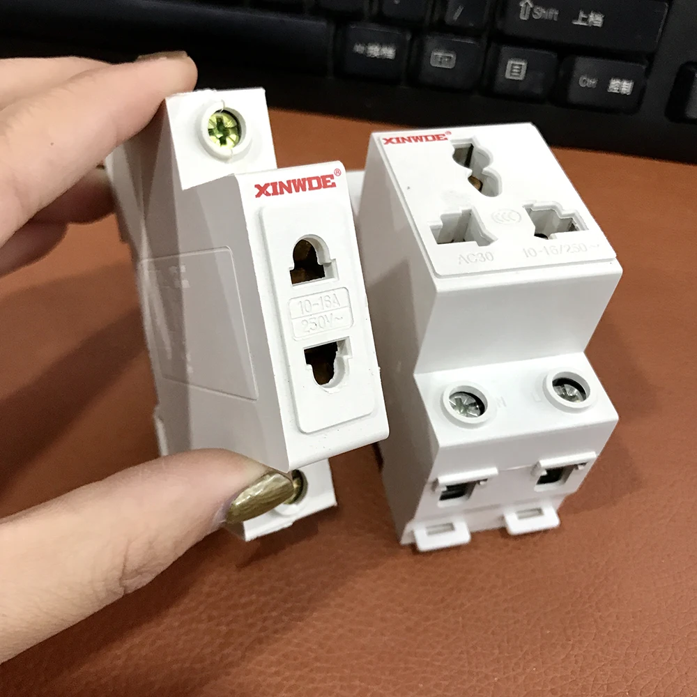 10 16A 250В однополюсная 2 полюсная 3 контактная вилка 35 мм на din рейке AC Power ac30