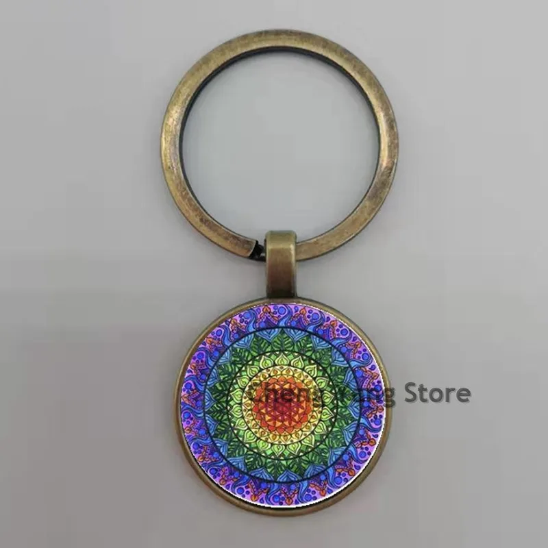 Новинка 2020 Классический женский брелок с изображением мандалы и цветка
