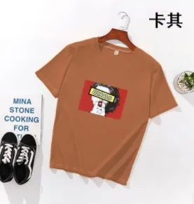 Милая женская футболка Летняя Повседневная с коротким рукавом и круглым вырезом