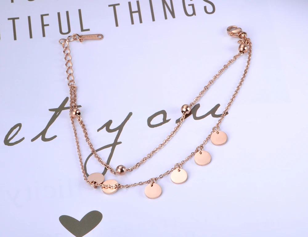 BOBOTUU модные ювелирные изделия из нержавеющей стали 2 слоя браслеты 6 круглые