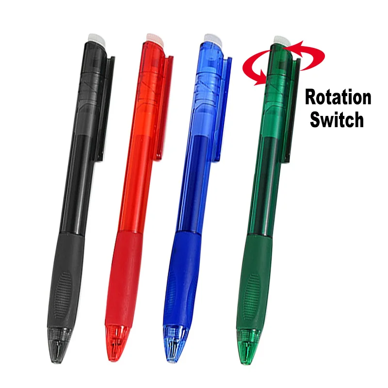 DELVTCH 0.7mm 0.5mm Erasable Pen Refill Blue Black 8 Color Ink Handle Office School Rotation Switch Retractable Erasable Gel Pen