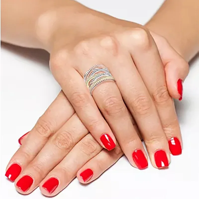 Тренд 2021 года трехцветные Позолоченные Геометрические линии фотокольца для