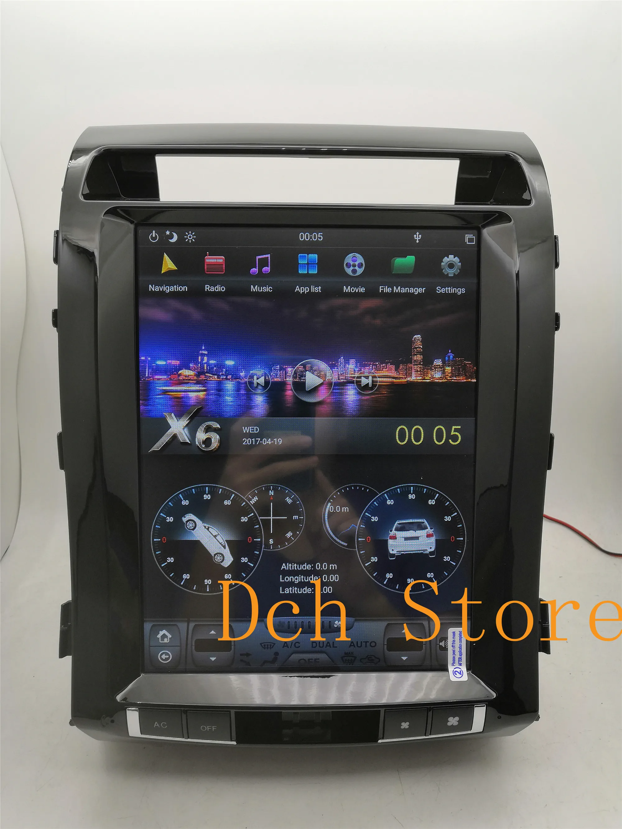 12," Тесла стиль Android 8,1 автомобильный DVD для Toyota LandCruiser land cruiser LC200 2008 2009 2010 2011 2012 2013 PX6