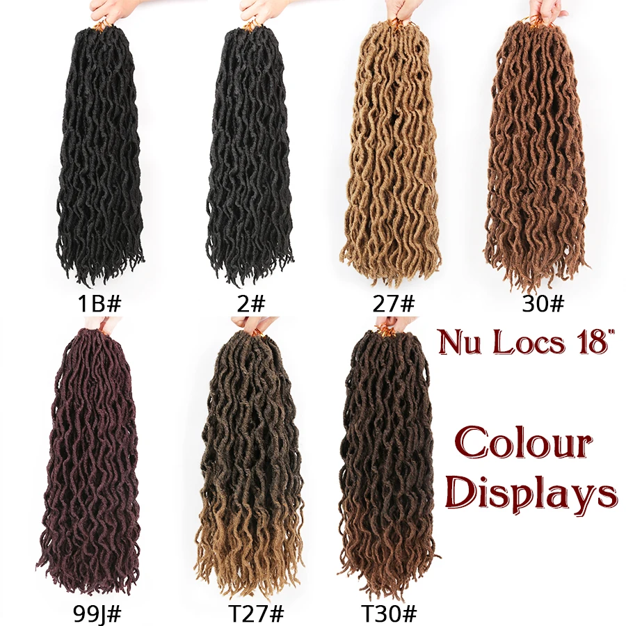 Leeons искусственные локоны в стиле Crochet волосы Горячая продажа Nu Locs синтетические