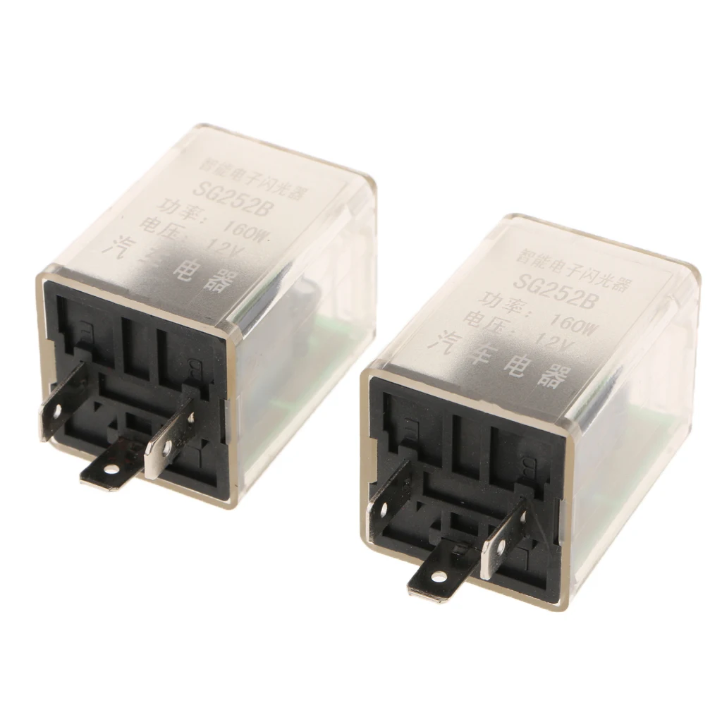 

1 Pair Car 3-pin Electronic LED 12V Flasher Relay Fix for Turn Signal Blinker