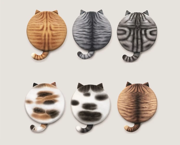 Круглые плюшевые игрушки с котом на спине подушка из хлопка эффектом памяти 40 см