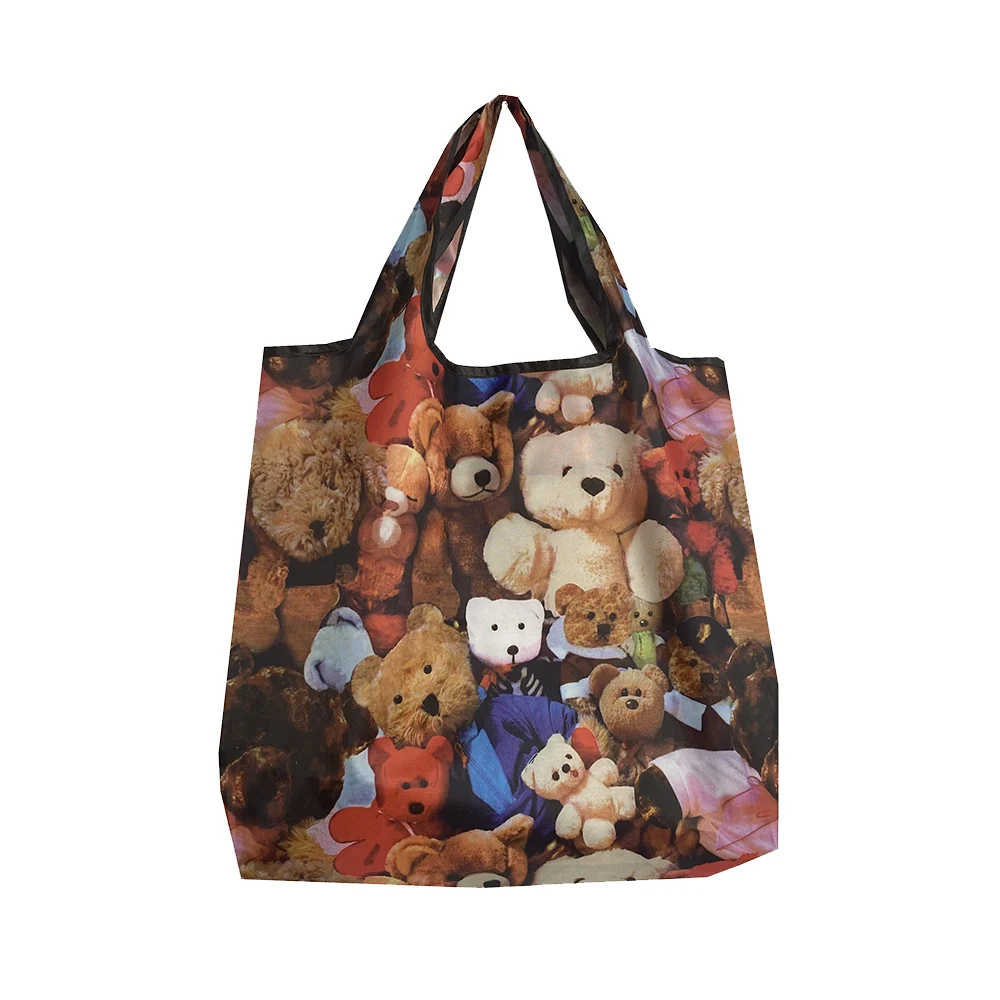 Многоразовая Складная Сумка-тоут для покупок милая продуктовая сумка средней