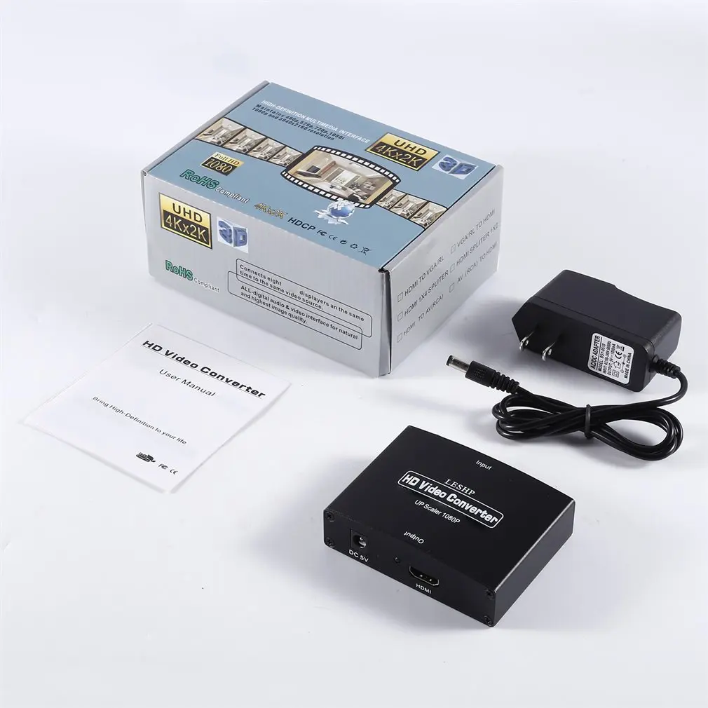 

Портативный преобразователь VGA с 1080 мм стерео аудио на HDMI-совместимый с LESHP 3,5 P с адаптером постоянного тока для ТВ ноутбука ПК DVD плееров