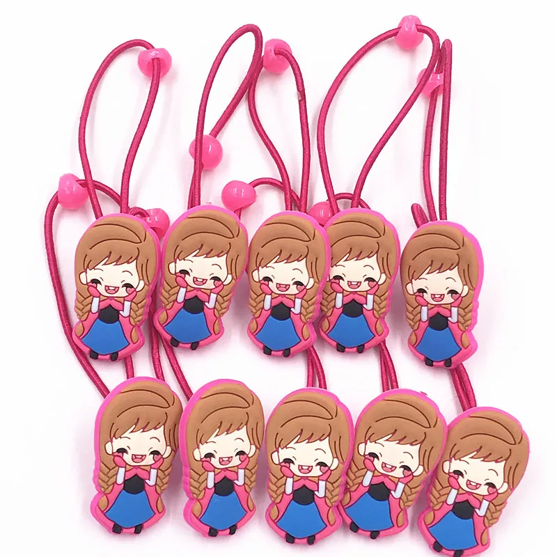 Лидер продаж 10 шт. Резинки для волос принцессы Эльзы и Ариэль с героями