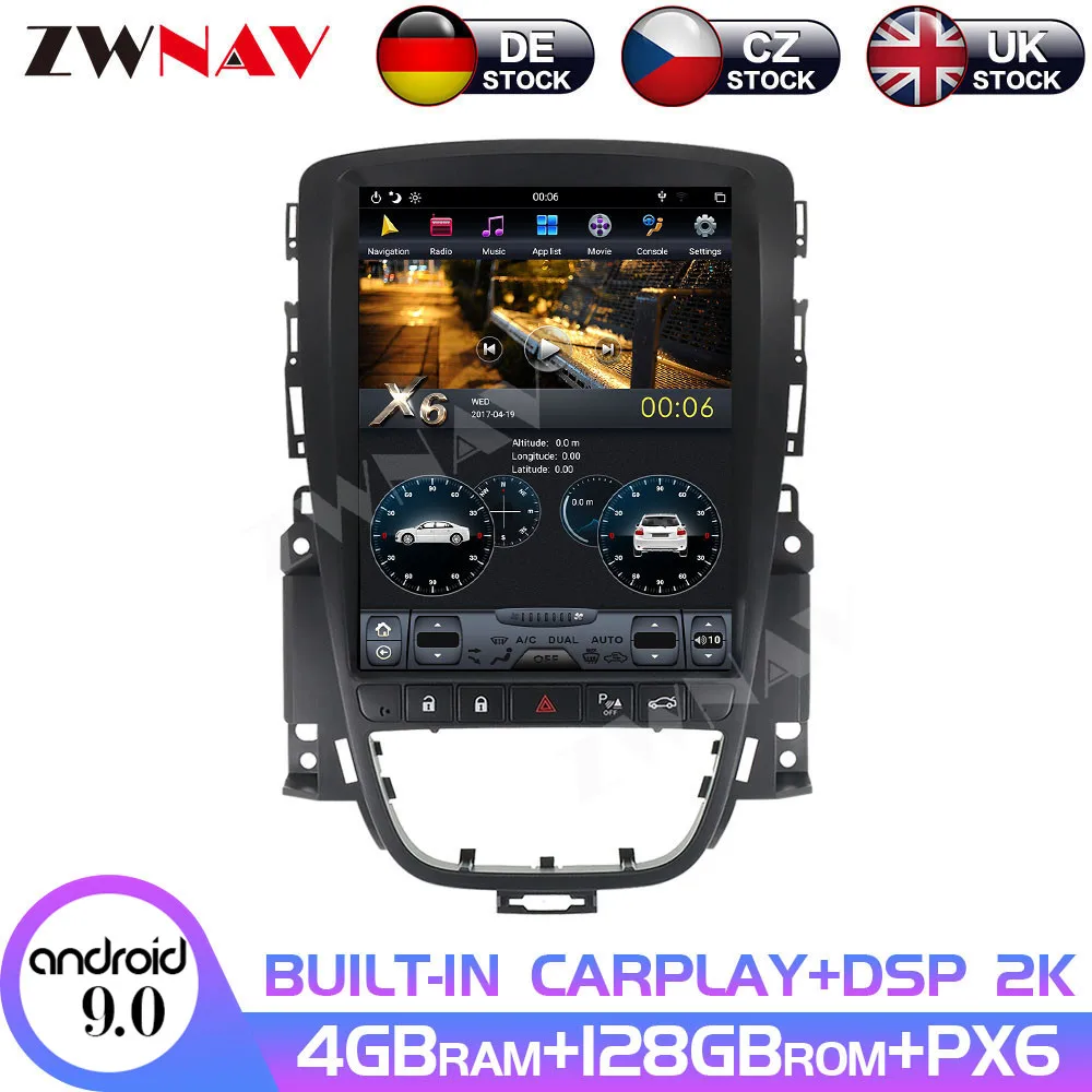 

Android 9 128G SIM Tesla Style Car Player GPS Navigation For Opel Astra J 2010-2013 Stereo Headunit Multimedia Player Auto Radio
