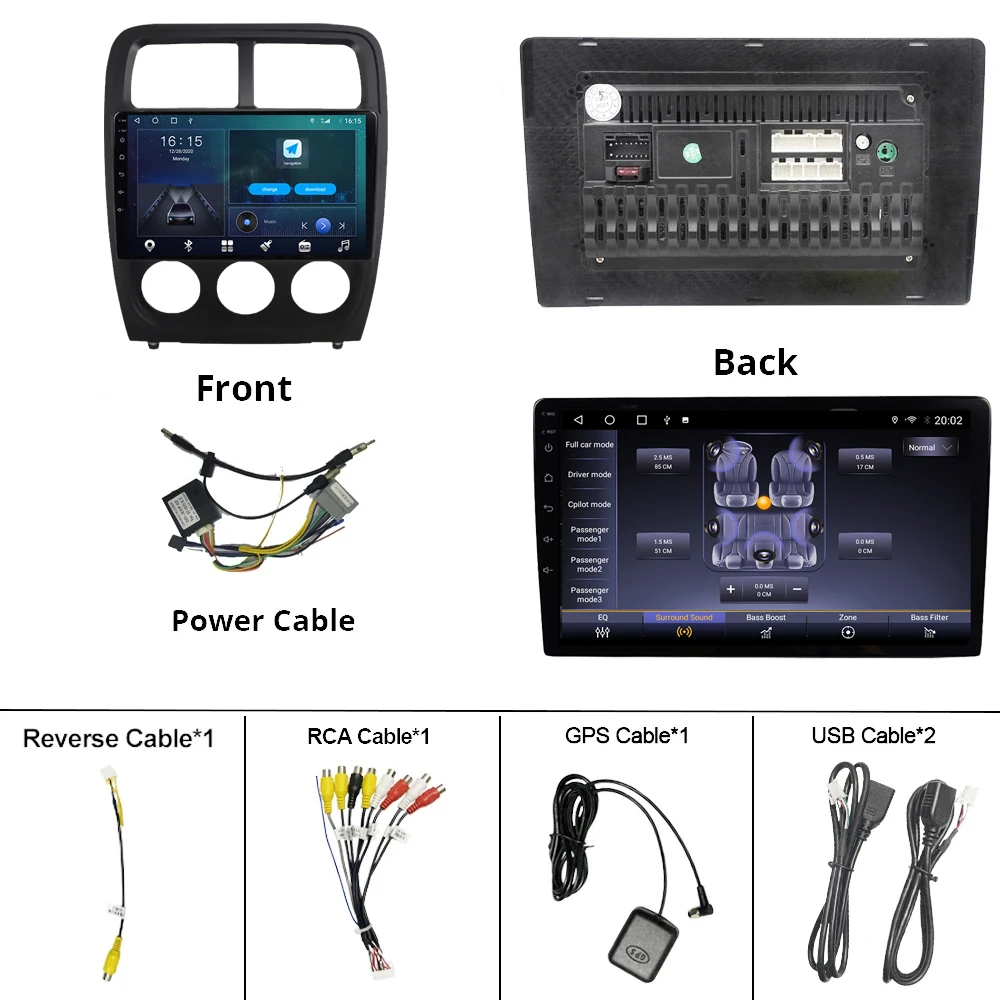 

2DIN Android10.0 Car Radio For Dodge Caliber 2009-2013 GPS Navigation Stereo Receiver Auto Radio Car Video DSP Bluetooth Player