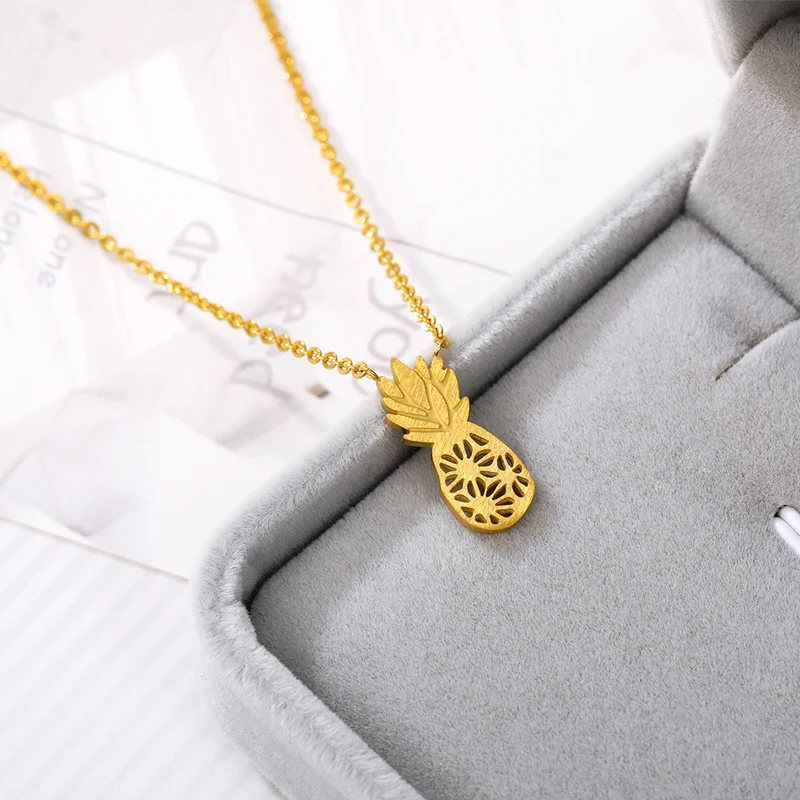 Ожерелья в форме фруктов для женщин ананас Банан Подвеска-арбуз ожерелье из