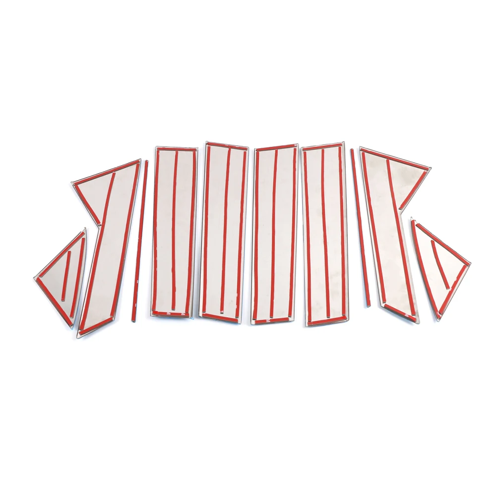 

CarManGo Car Accessories Stainless Window Column Chrome Pad Cover Trim Sticker Frame Decoration for Audi Q3 F3 2018 2019 2020