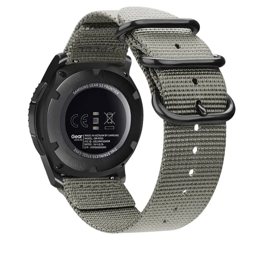 Galaxy watch 46 мм для samsung gear S3 Frontier huawei watch Gt Nato ремешок Amazfit Bip 22 мм смарт-ремешок для часов Active 2