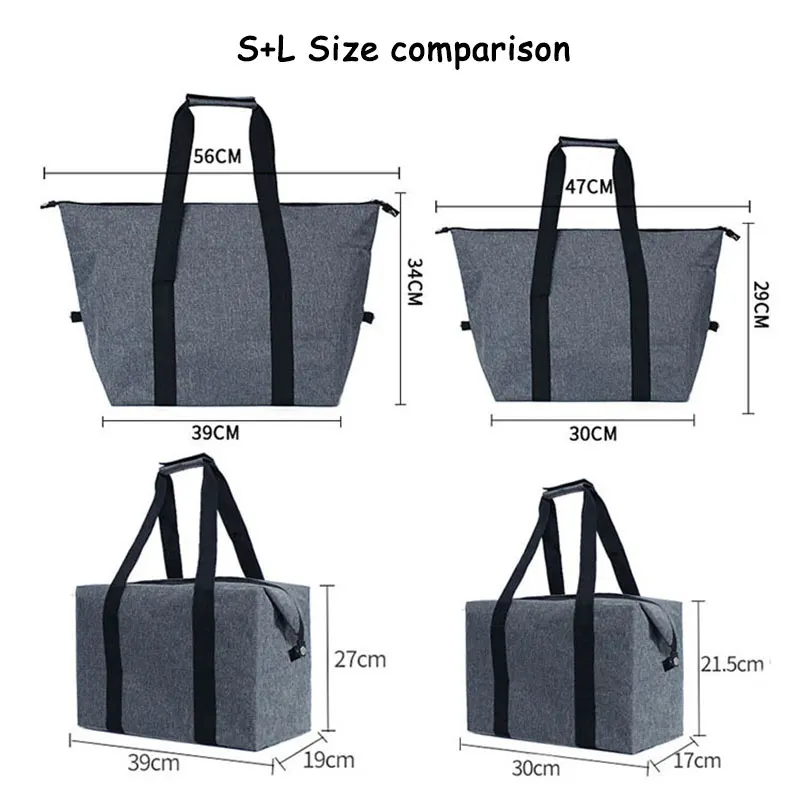 

New Insulation Bag Large Capacity Outdoor Portable Aluminum Foil Fresh-Keeping Picnic Bags Ice Pack Thermal Storage Lunch Bag