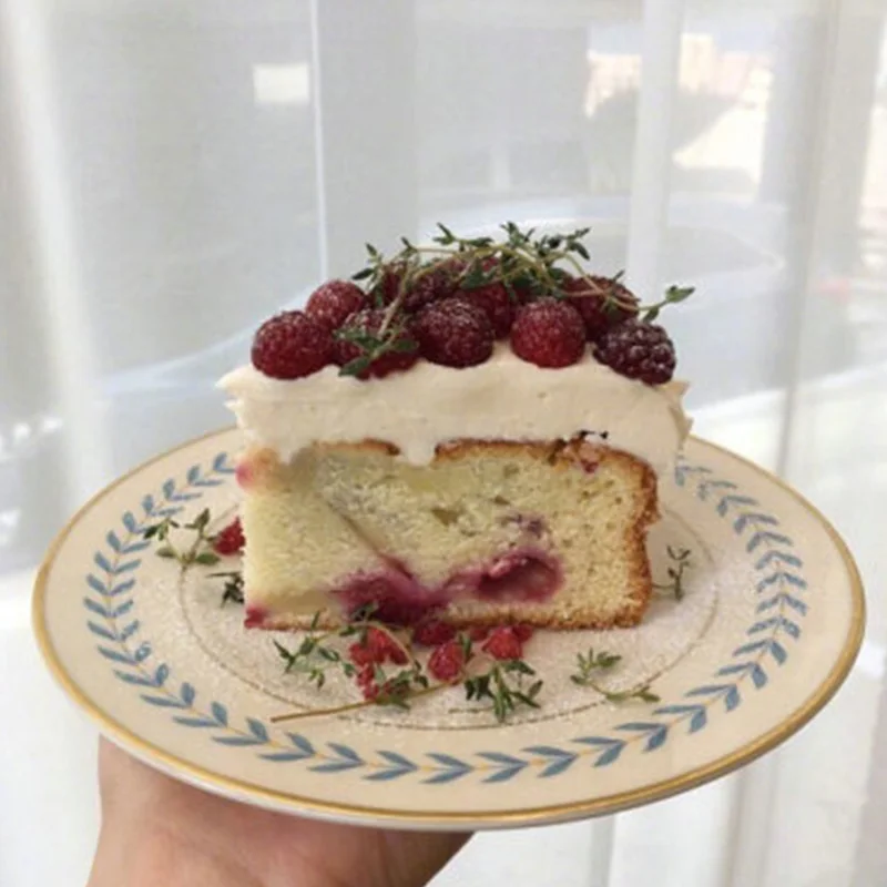 Чаша керамическая с узором в виде листьев Европейский Простой бытовой прибор для