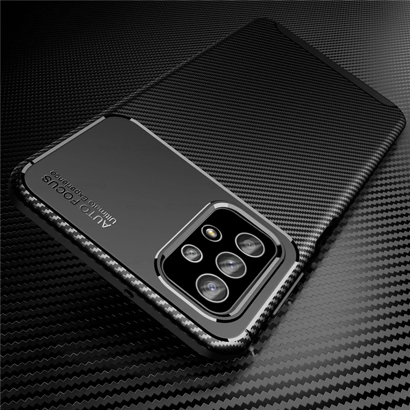 Чехол Carbon Fiber A32 для телефона Samsung Galaxy A32 5G 2021 SM-A326B/DS 6.5'' из мягкого силикона со встроенной защитой от ударов.