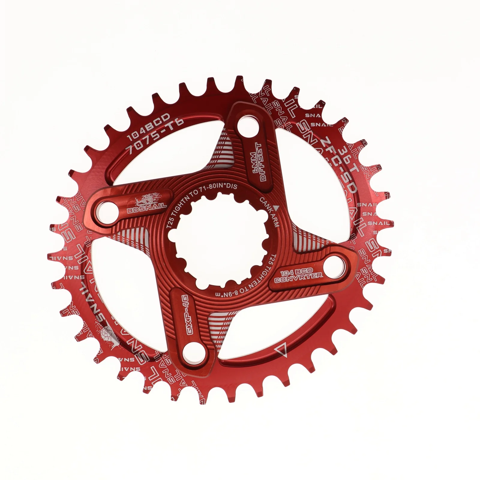 Улитка овальная Звездочка 6 мм офсетная XX1 Eagle X01 GX X1 X0 X9 для sram gxp DM 30T 32T 34T 36 38 MTB дорожный велосипед с прямым креплением