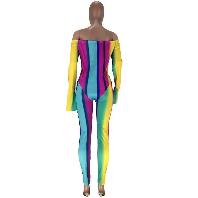 

corset soiree autumn fall color block cotton one piece sexy full for women with ruffle sleeves jumpsuits