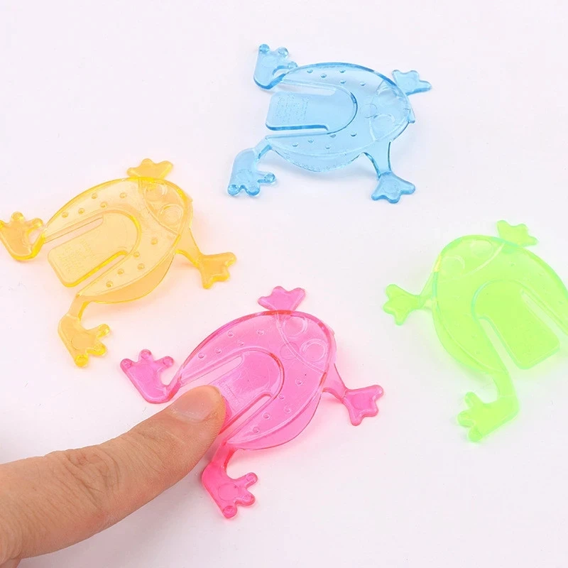 

20PCS Color Mini Transparent Jumping Frog Birthday Party Baby Shower Kids Party Favors for Children Toys Finger Game Artificial