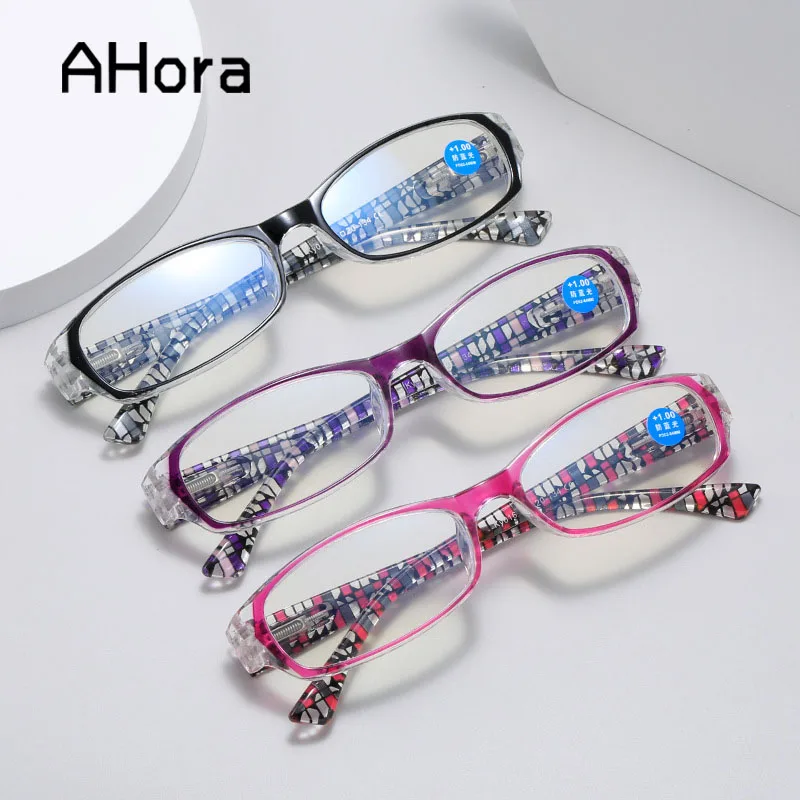 

Оправа Ahora женская для очков для чтения, аксессуар для работы за компьютером при пресбиопии, с защитой от сисветильник, + 1,0, + 4,0