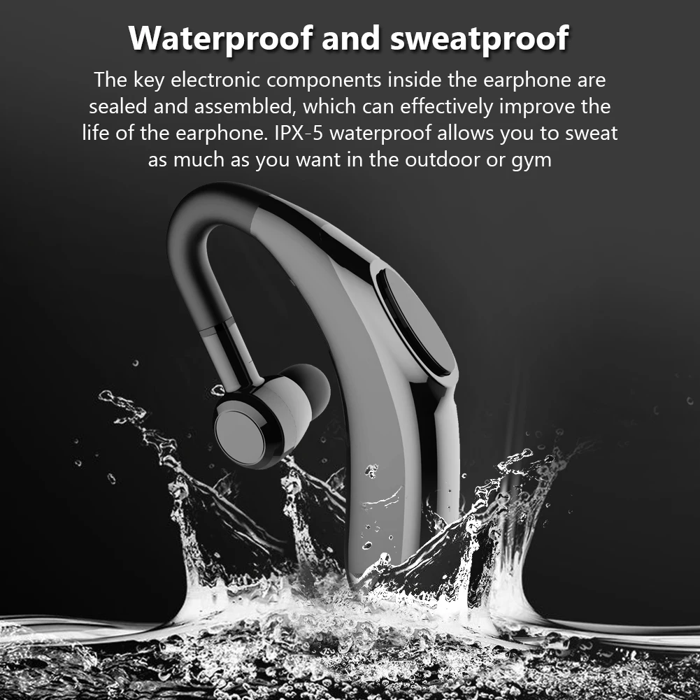 

180 Wireless Headphones Bluetooth compatible V5.1 Earphones Noise Sports Waterproof Headset 9D Stereo Wireless Earbuds With Mic