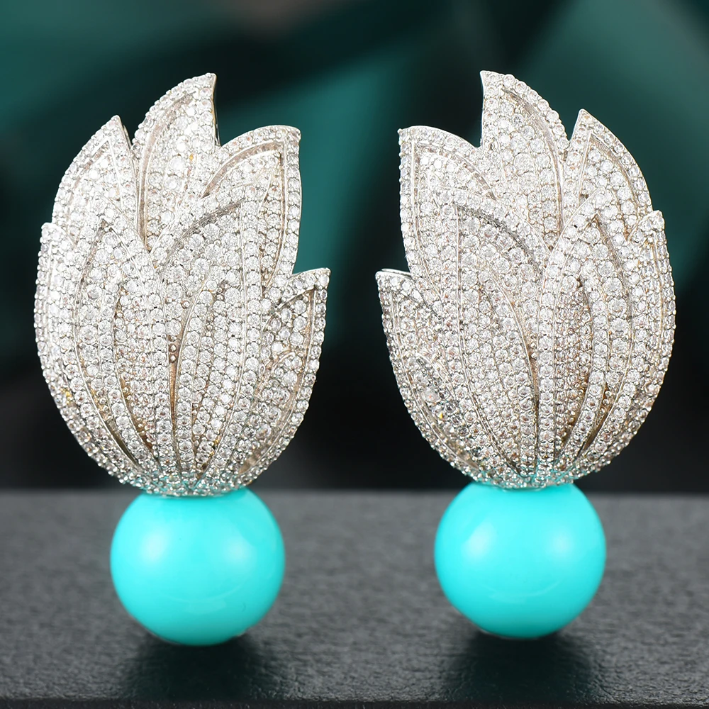 

GODKI Jimbora 2020 Hot New Original Luxury Passionate torch Earrings Full Cubic Zirconia Bridal Wedding Women Girl Daily Jewelry