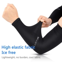 1 pair ice fabric running arm warmers outdoors sports wear protective gear basketball camping riding uv protect arm sleeves