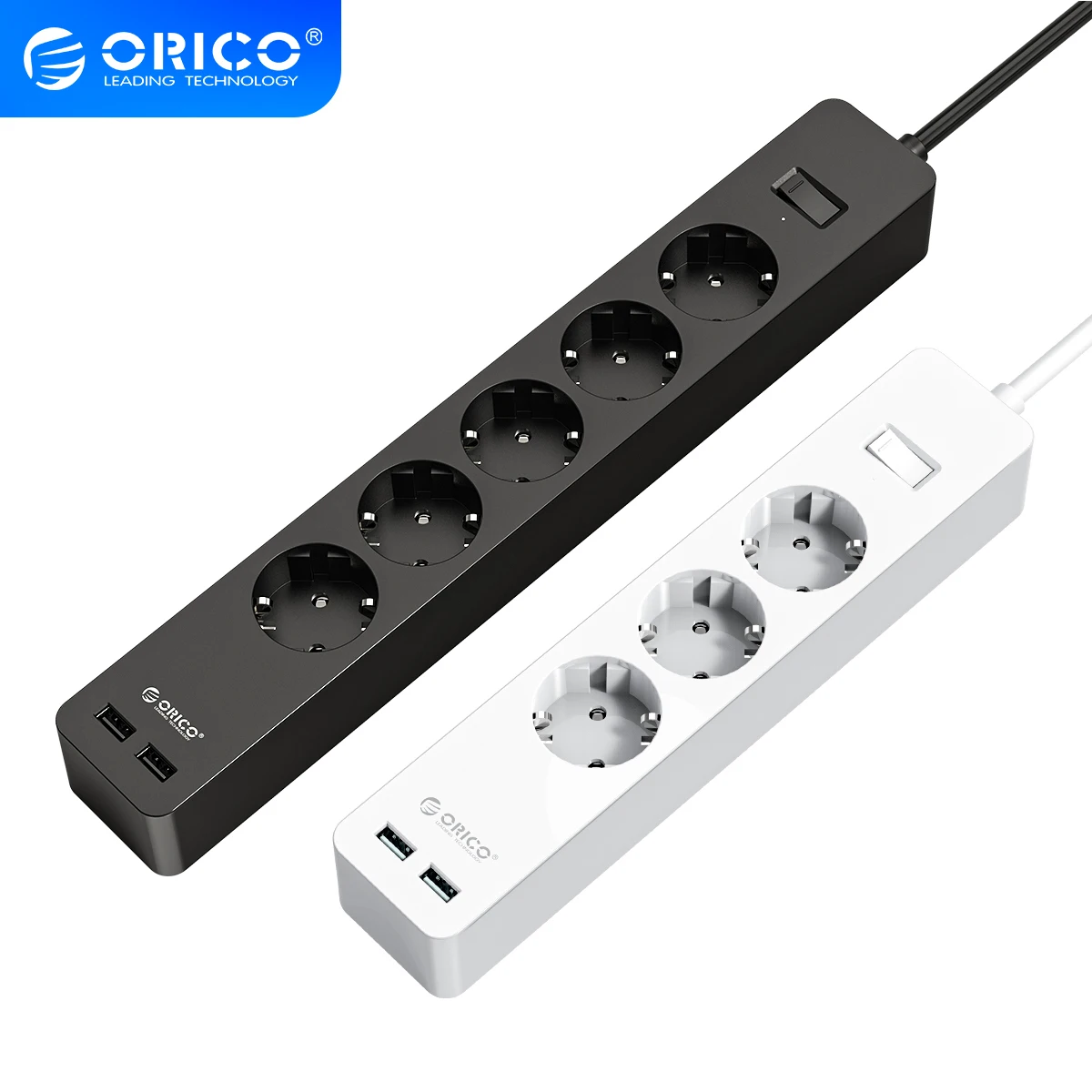

Удлинитель электрический ORICO, 5 розеток переменного тока, 2 USB-порта
